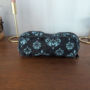 Black and Blue Patterned Pouch